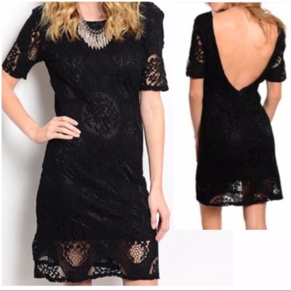 Formal Midi Lace Crochet Cotton Dress - Picture 4 of 5